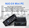 Mini-PC NUC-C4, DIN Rail, fanless, i3 7100U 2,4GHz, 16GB RAM, 128 GB SSD, WIN 10 I0T, Type-C